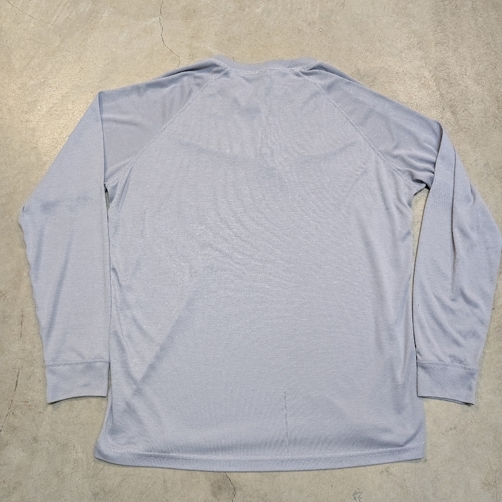 VTG Patagonia Capilene 1/4 Snap Shirt Long Sleeve Gray USA Made - Picture 4 of 7